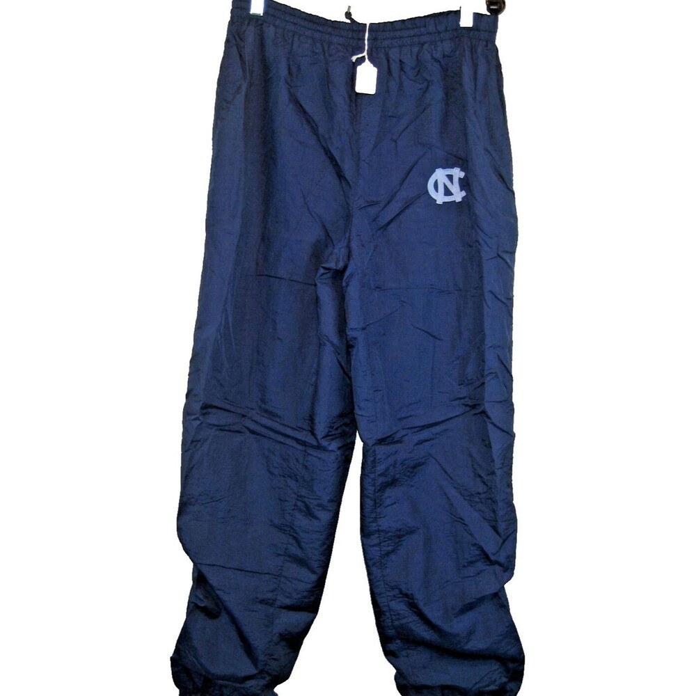 Mens Adidas Navy Mesh Lined Nylon Exercise Pants UNC Logo sz Lg(30+x31)